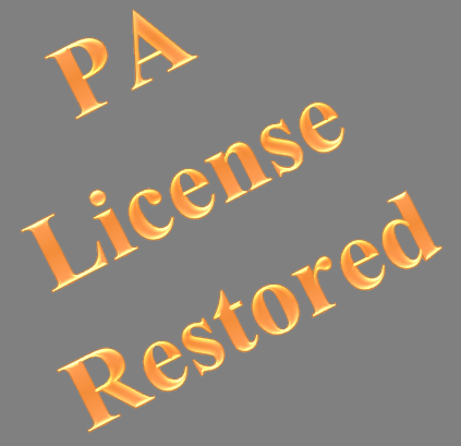 License Restored PA