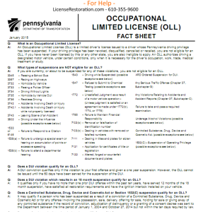 OLL Application for Work License